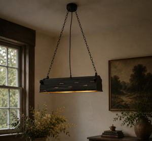 Handcrafted metal pendant light by The Lamp Goods