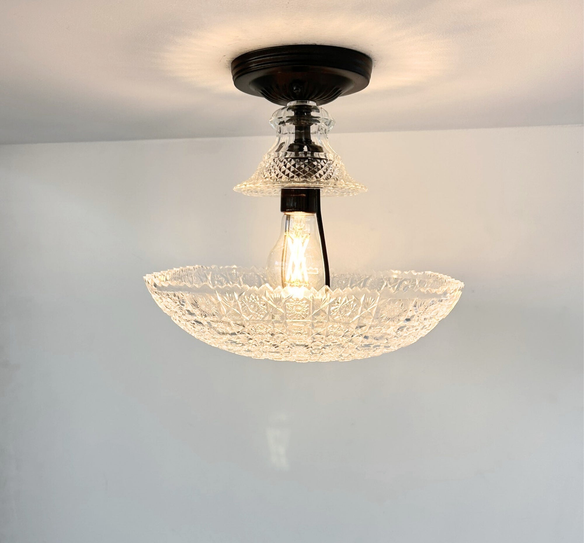 Bakelight 1950's Plastic Shade Ceiling Light