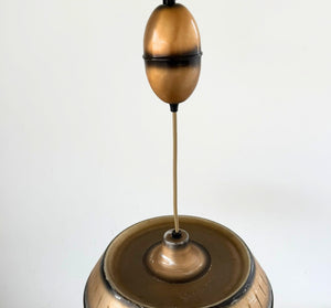 Vintage Industrial Bronze Dish Pendant Light
