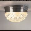 Rare Antique Diamond Starburst Dome Ceiling Light