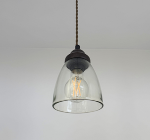 Simple Cottage Clear Glass Pendant