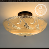 Antique Peach Botanical Glass Ceiling Light