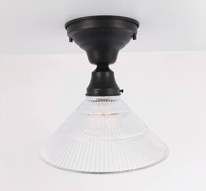 Clear Holophane 3 Tier Rib Flush Mount