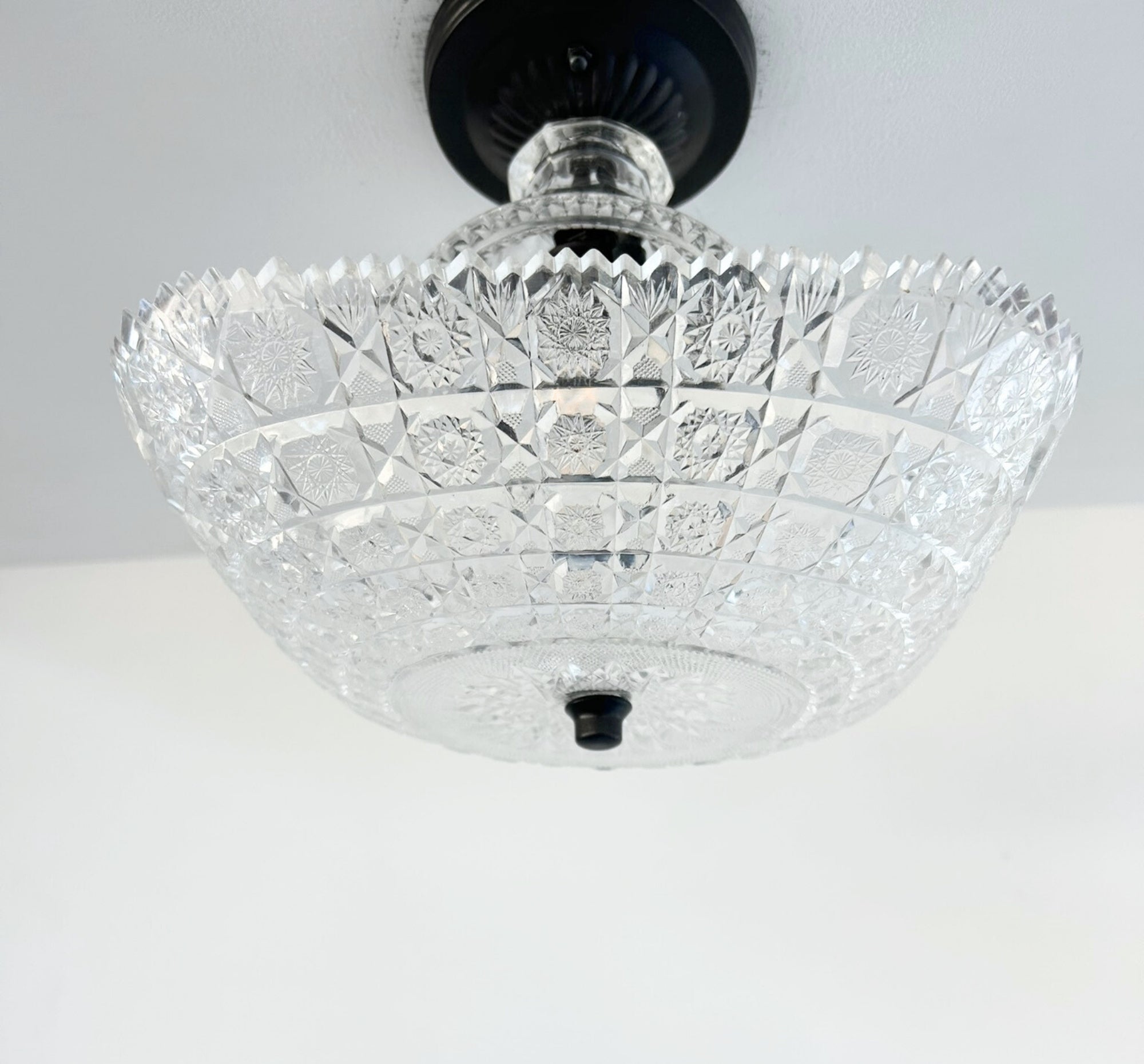 Bakelight 1950's Plastic Shade Ceiling Light