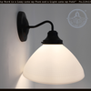 10" Milk Glass Waffle Sconce