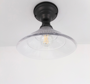 Clear Holophane 3 Tier Rib Flush Mount