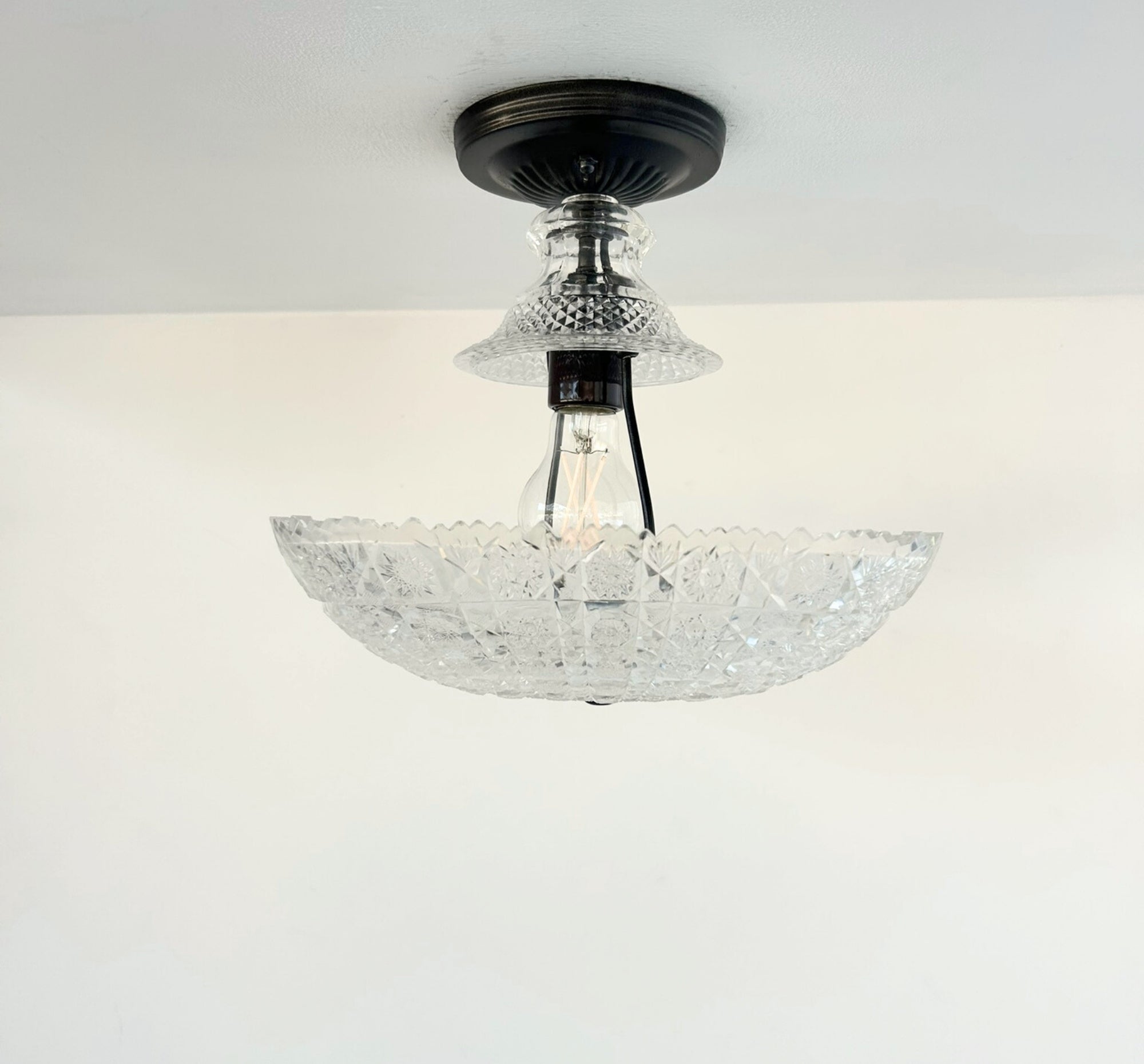 Bakelight 1950's Plastic Shade Ceiling Light