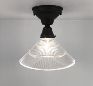 Clear Holophane 3 Tier Rib Flush Mount