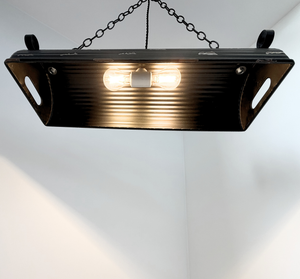 Rustic metal pendant light, handmade by The Lamp Goods