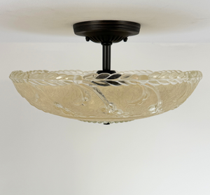 Antique Peach Botanical Glass Ceiling Light