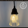 Thick Clear Holophane Farmhouse Pendant