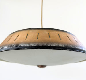 Vintage Industrial Bronze Dish Pendant Light