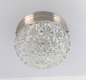 Rare Antique Diamond Starburst Dome Ceiling Light