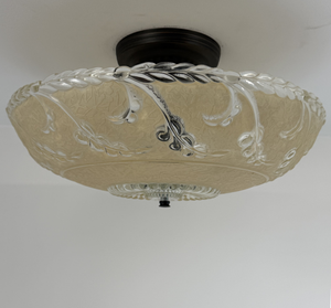 Antique Peach Botanical Glass Ceiling Light