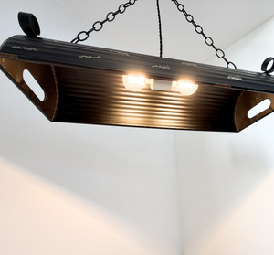 Rustic dome pendant light, metal finish