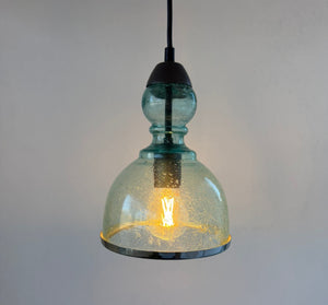 Sea Glass Seeded Farmhouse Pendant Light