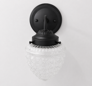 Acorn Glass Wall Sconce Light Fixture