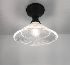 Clear Holophane 3 Tier Rib Flush Mount