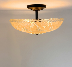 Antique Peach Botanical Glass Ceiling Light