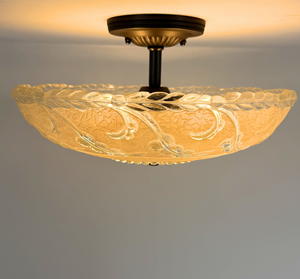Antique Peach Botanical Glass Ceiling Light