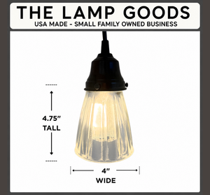Thick Clear Holophane Farmhouse Pendant