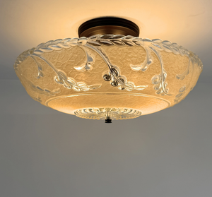 Antique Peach Botanical Glass Ceiling Light