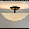 Frosted Art Deco Bowl Ceiling Light
