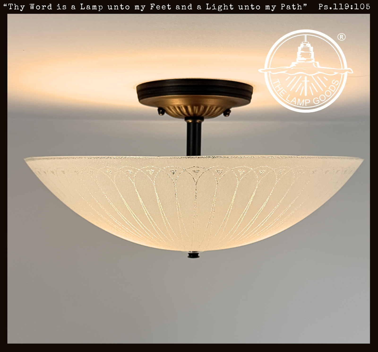 Frosted Art Deco Bowl Ceiling Light