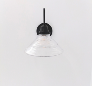 Clear Holophane 3 Tier Rib Sconce