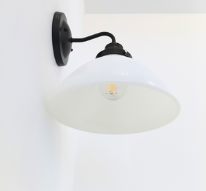 10" Milk Glass Waffle Sconce