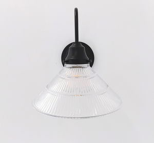 Clear Holophane 3 Tier Rib Sconce
