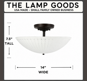 Frosted Art Deco Bowl Ceiling Light