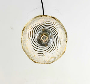 Clear Floral Ribbed Shell Pendant Light - The Lamp Goods