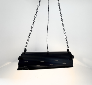Black Distressed Rustic Dome Pendant Light — handcrafted USA-made lighting