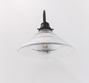 Clear Holophane 3 Tier Rib Sconce