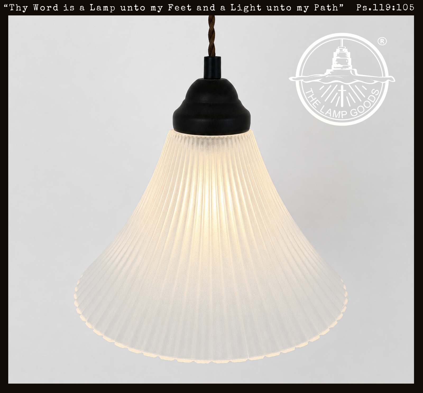 Frosted Super Flare Holophane Pendant