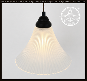 Frosted Super Flare Holophane Pendant