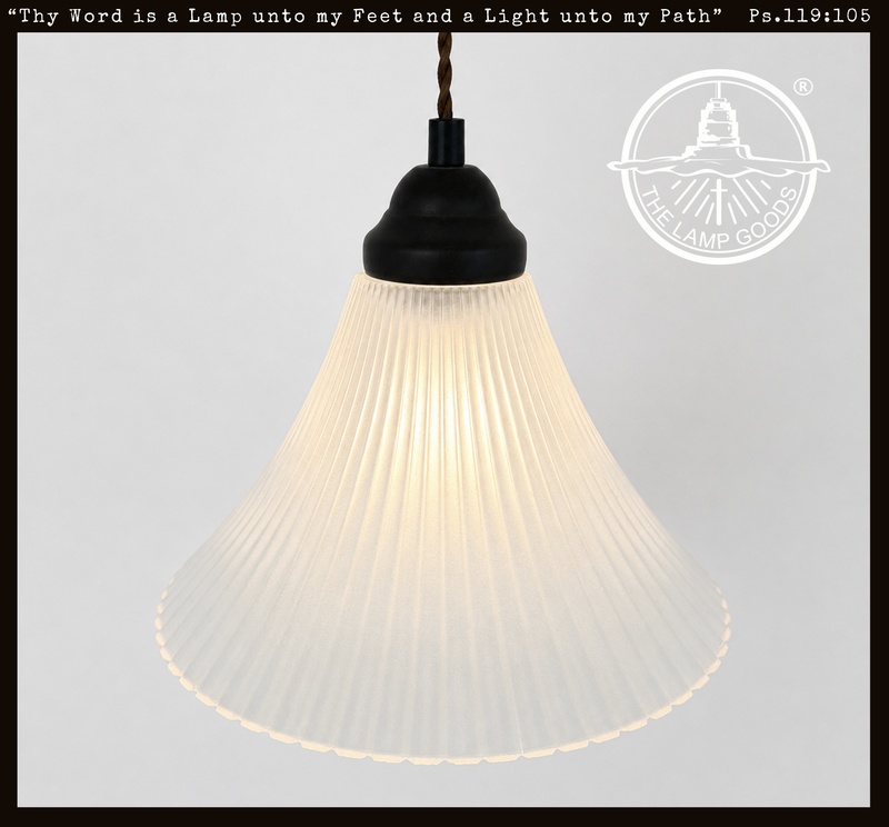 Frosted Super Flare Holophane Pendant