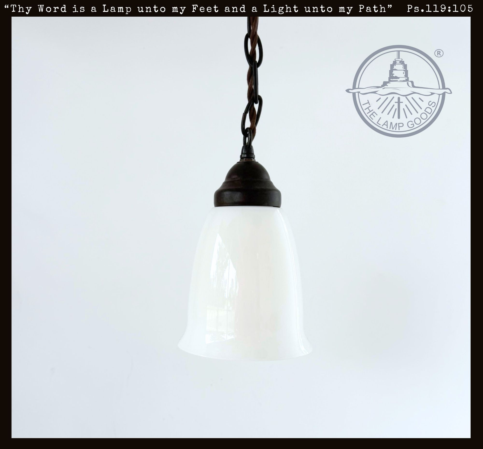Vintage Milk Glass Dome Pendant