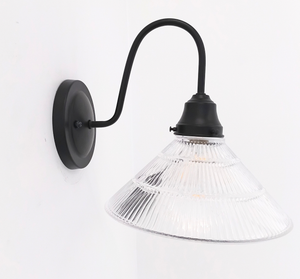 Clear Holophane 3 Tier Rib Sconce