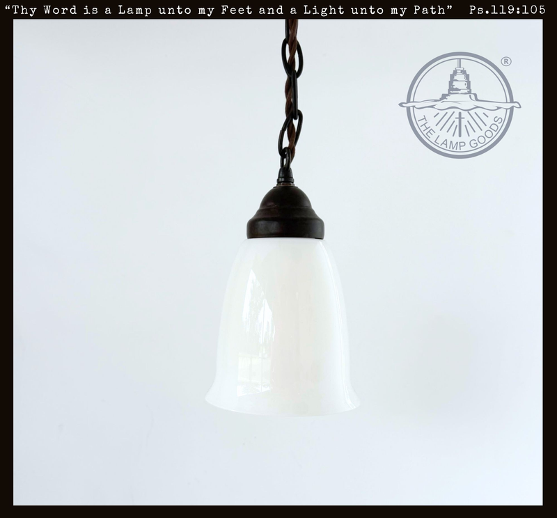 Vintage Milk Glass Dome Pendant