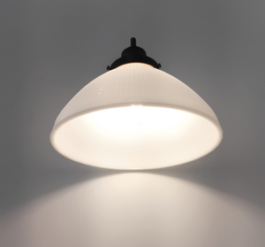 10" Milk Glass Waffle Sconce