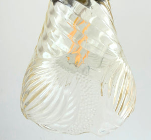 Clear Floral Ribbed Shell Pendant Light - The Lamp Goods