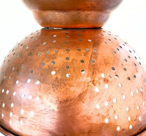 Artisan Copper Colander Pendant Light