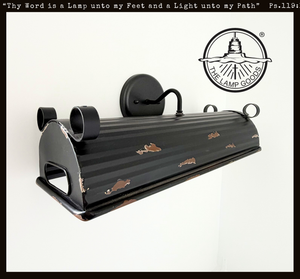 Black Distressed Rustic Dome Wall Sconce | The Lamp Goods