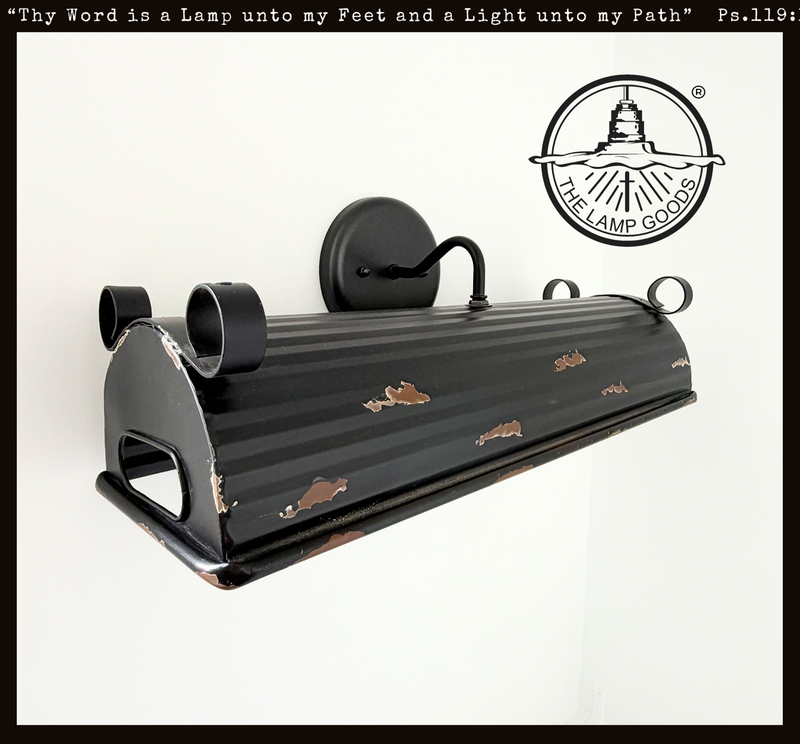 Black Distressed Rustic Dome Wall Sconce | The Lamp Goods