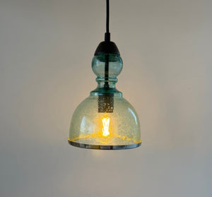Sea Glass Seeded Farmhouse Pendant Light
