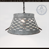 Galvanized Punctured Tin Slat 15" Pendant