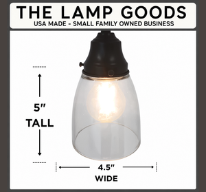 Simple Clear Farm Bell Glass Pendant