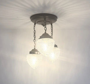 Heritage Hobnail Acorn Trio Ceiling Light - The Lamp Goods